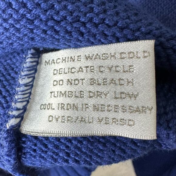 Claiborne Men's Blue Chunky Knit Classic Pullover Crew Neck Sweater Size L - Picture 4 of 4